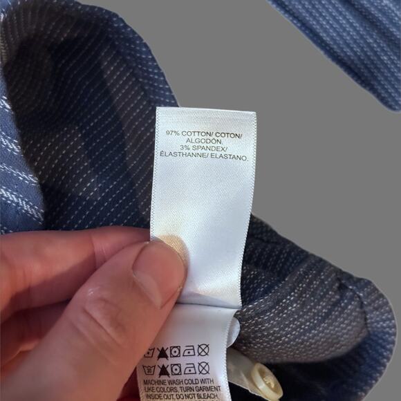 Lucky Brand Men's Blue Striped Long Sleeve Button Up Shirt Size L NWT - Picture 5 of 7